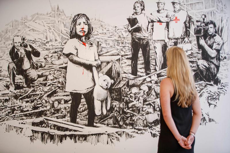 ﻿Banksy罕見作品現倫敦畫展