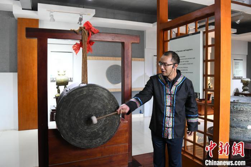 廣西千年銅鼓重獲“新生” “敲響”中國與東盟文化交融音符