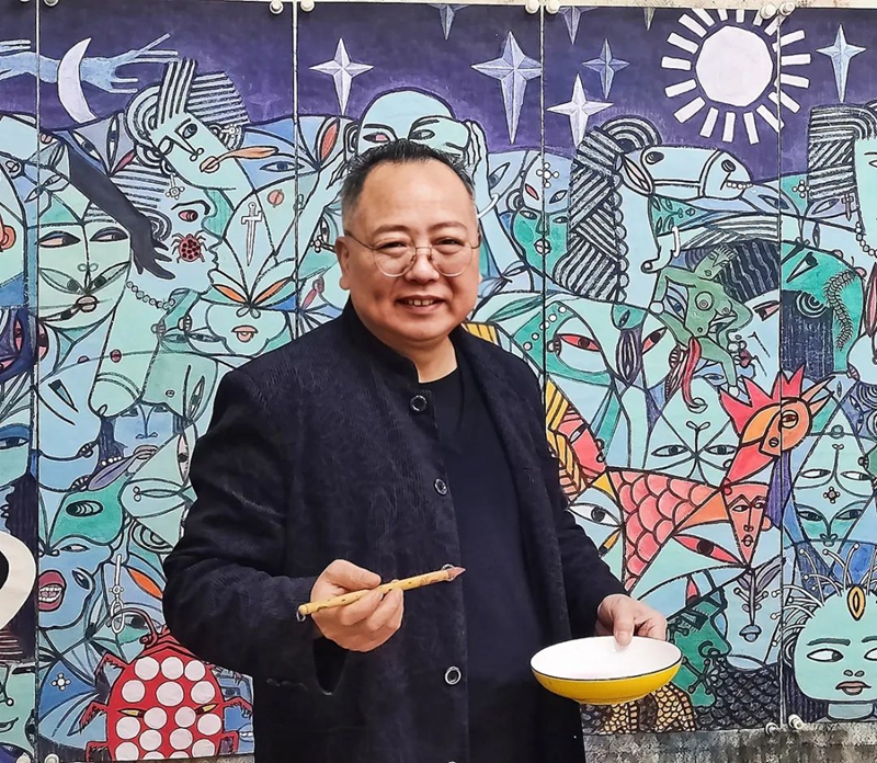 當代青年學者，金石書畫家：吳廣