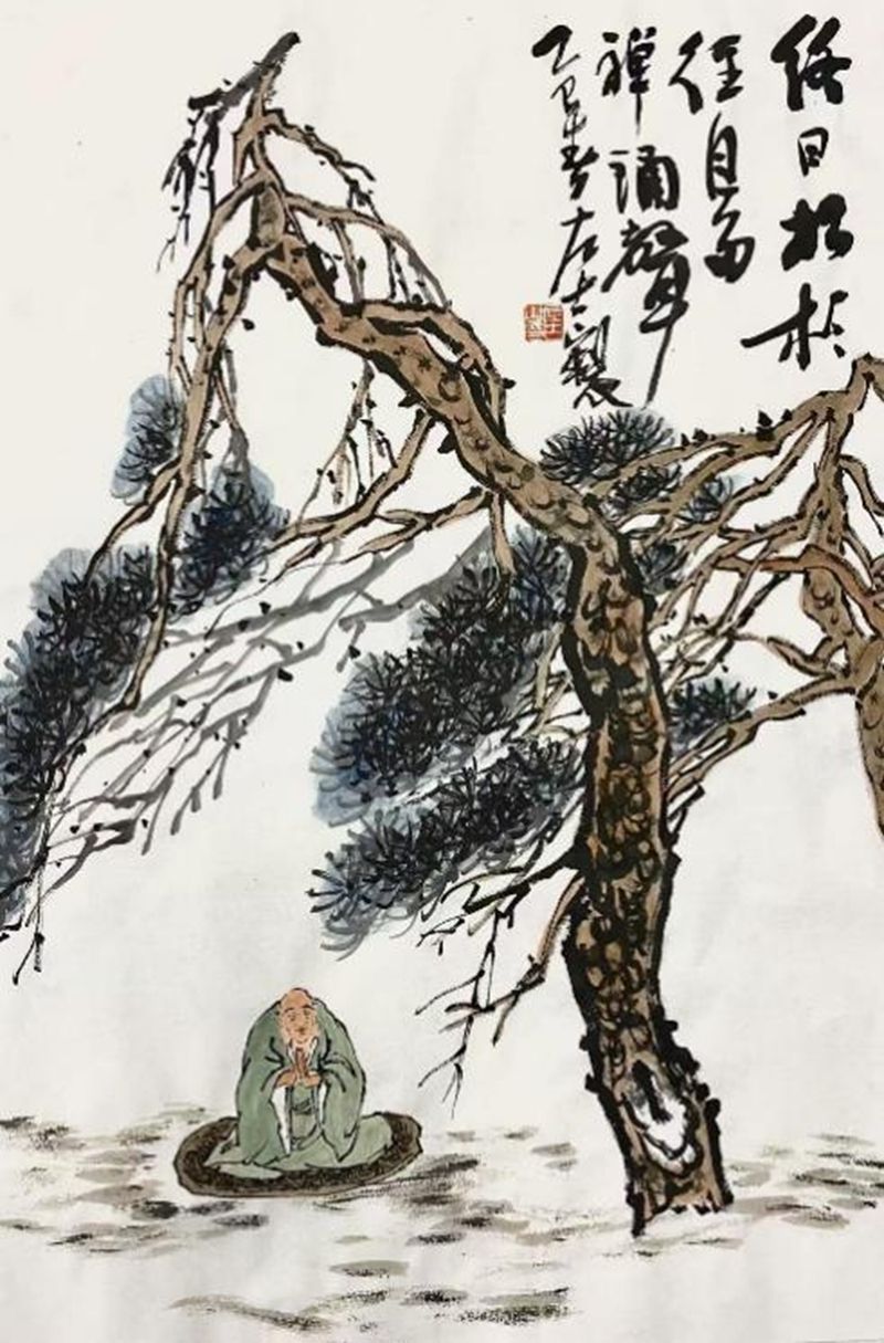 8古山松——自多禪誦聲45×70cm 2025年.jpg