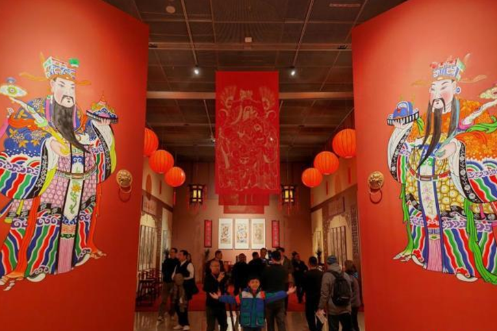 150餘幅綿竹年畫亮相中國非遺館